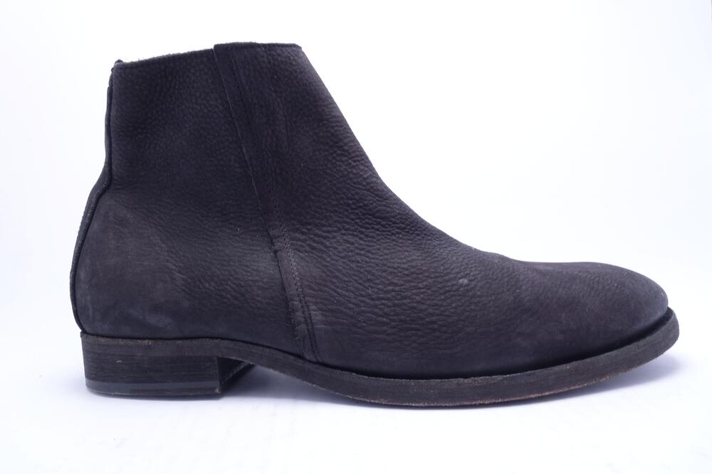 AllSaints Lance Ankle Boots Mens Size 11 44EU Black Leather Zip Made Portugal